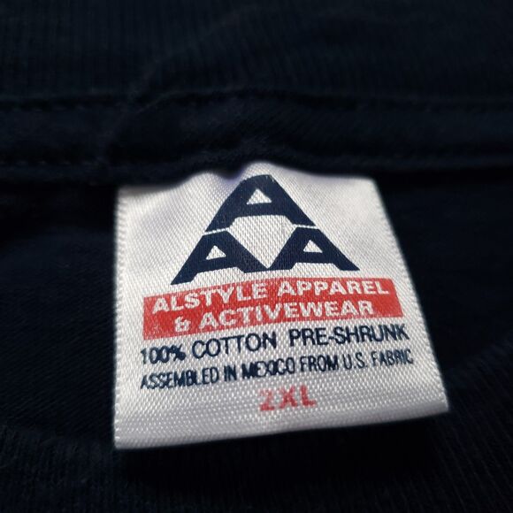 Vintage Y2K A Cast A Day Keeps Work Away Sz 2XL Mens Blue Fishing T-Shirt Fish - Picture 3 of 5